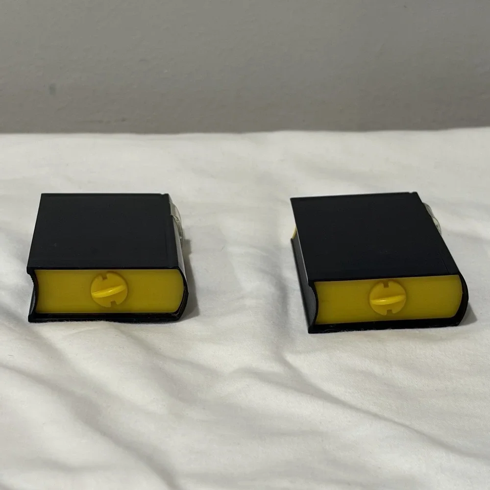 Vintage Plastic Black Books Salt & Pepper Shakers Kitchy 2.75